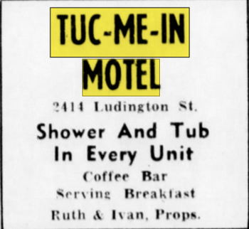 Delta Inn Motel (Tuc-Me-In Motel) - May 1961 Ad